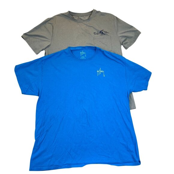 Salt Life Guy Harvey Mens T-Shirts XL Lot Of 2 Fishing Short Sleeve Casual - Picture 1 of 16